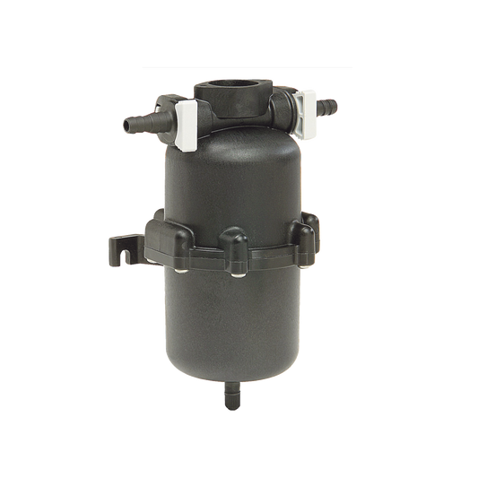 Mini tanque acumulador con capacidad de hasta 0.65 litros.