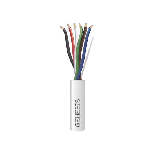 Carrete de 305 Metros / Cable de Cobre / 6 x 18 AWG  / Plenum / Para Interior / Color Blanco / Para Aplicaciones de Alarmas de Intrusión/Control de Acceso/ Automatización / Interfonos y Tv Porteros