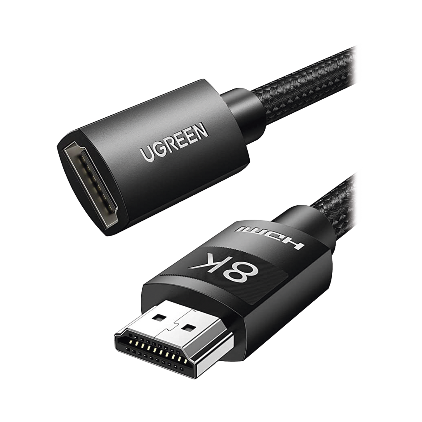 Cable de extensión HDMI 8K | 1 Metro | Macho a Hembra | HDMI 2.1 | 8K@60Hz | Núcleo de Cobre Puro 28AWG | Soporta la Conexión de hasta 3 Metros de largo en HDMI 2.1