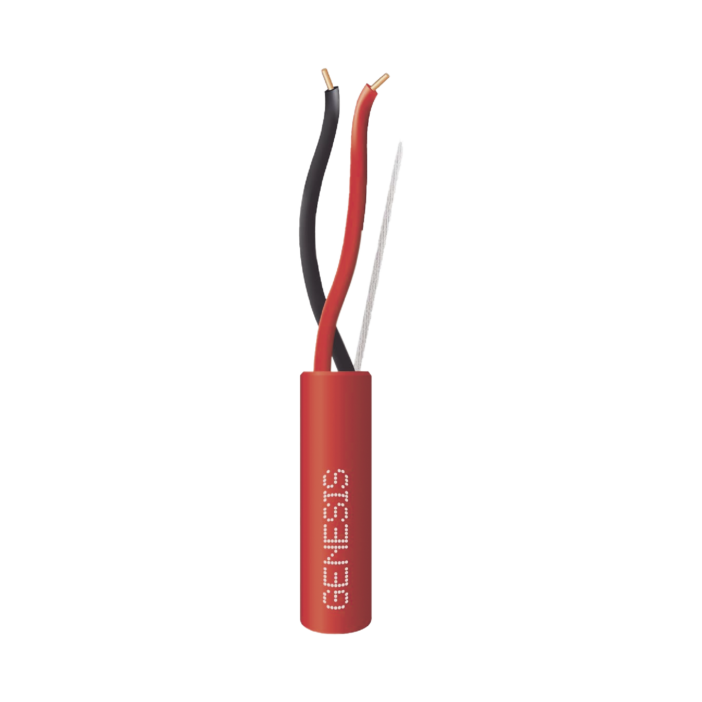 Bobina de 152 Metros de Alambre / 2 x 18 AWG / Riser / Resistente al Fuego / Color Rojo / Tipo FPLR- CL3R - C(UL) -FT4 / Para Sistemas Contra Incendio o Sistemas de Evacuación