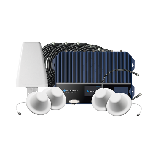 KIT Amplificador de Señal Celular, ENTERPRISE 4300/ Para Montaje en Pared/ Mejora la Señal de los principales operadores | Cubre áreas de hasta 4800 m²