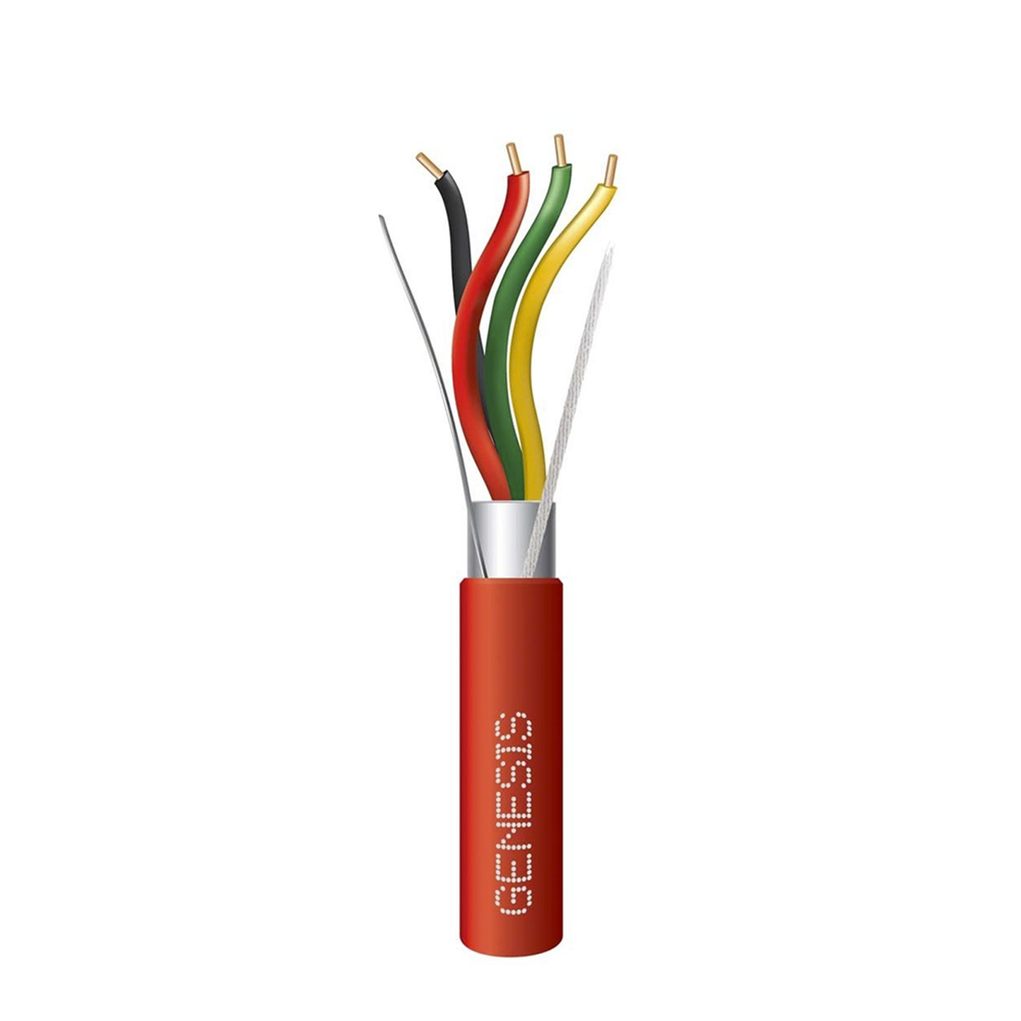 Carrete de 305 Metros de Alambre / 4 x 16 AWG / BLINDADO / Plenum / Tipo FPLP / Color Rojo / Para Aplicaciones en Sistemas de Detección de Incendio y Sistemas de Evacuación