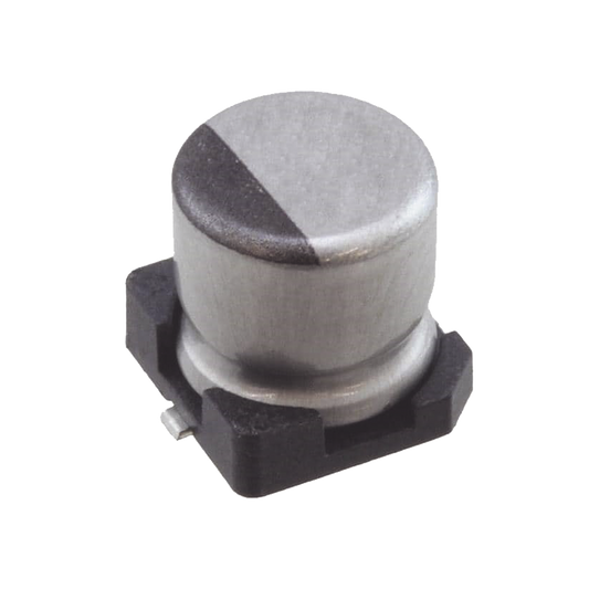 Capacitor Electrolítico de Aluminio de 1uF, 50V, 20% tipo SMD.
