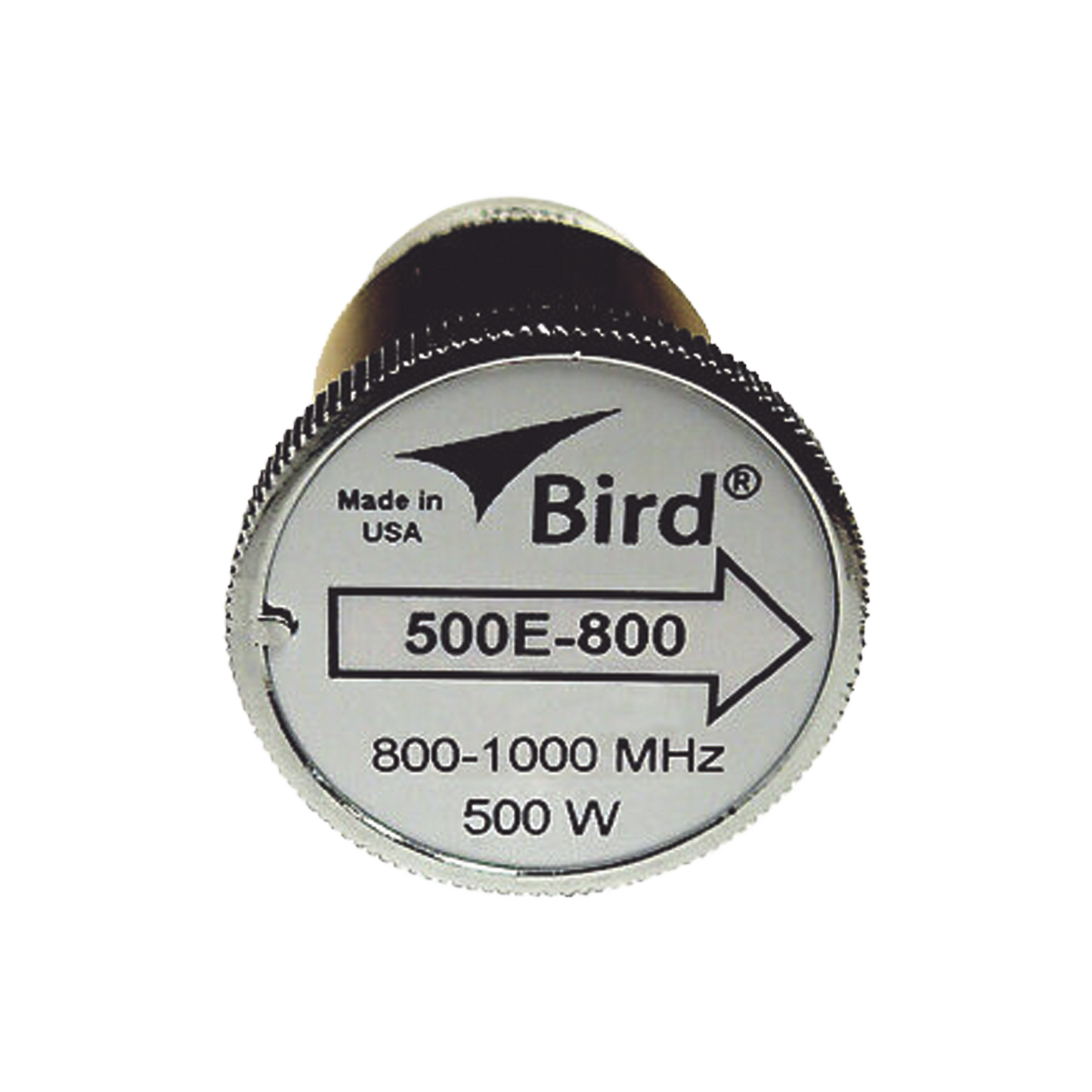Elemento de 500 Watt en Línea 7/8" para Wattmetro BIRD 43 en Rango de Frecuencia de 800 a 1000 MHz.