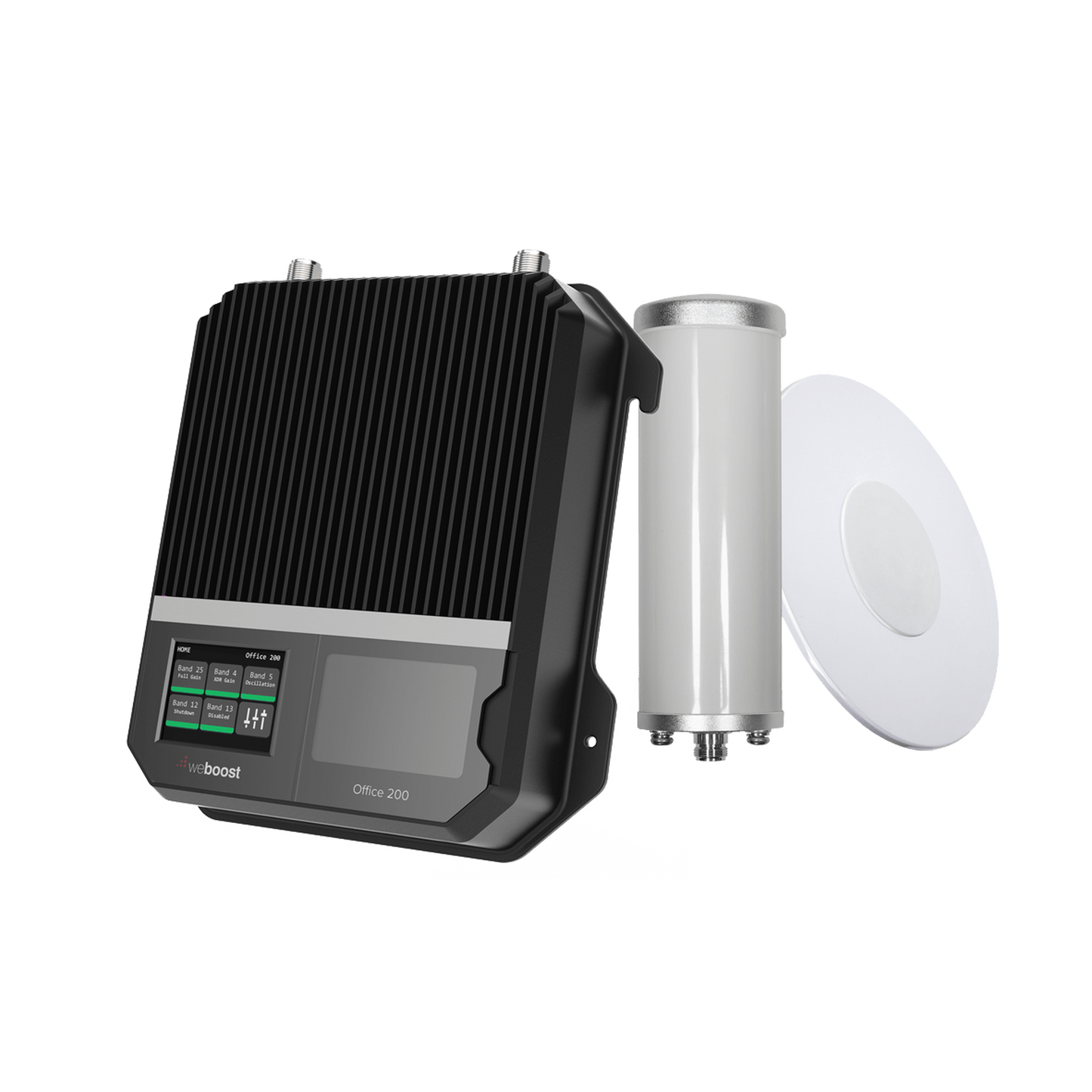 KIT Amplificador de señal celular 4G LTE, 3G y VOZ. Especial para cubrir áreas de hasta 1600 m² por ser de grado comercial e industrial. Soporta múltiples operadores, tecnologías y usuarios.