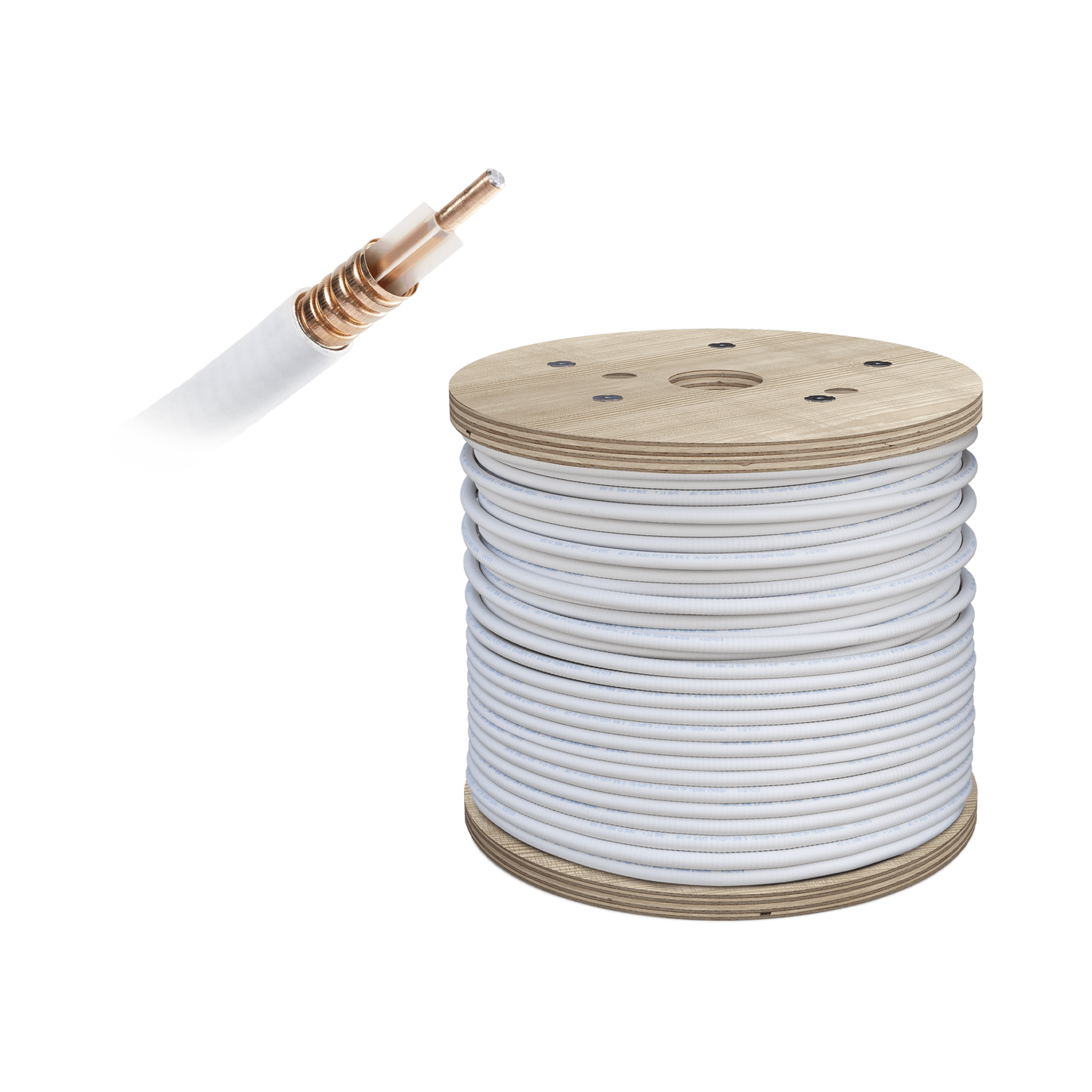 Carrete de cable coaxial PLENUM de baja perdida WILSON de 1/2". 50 Ohm de impedancia. Carrete de 152.4 m