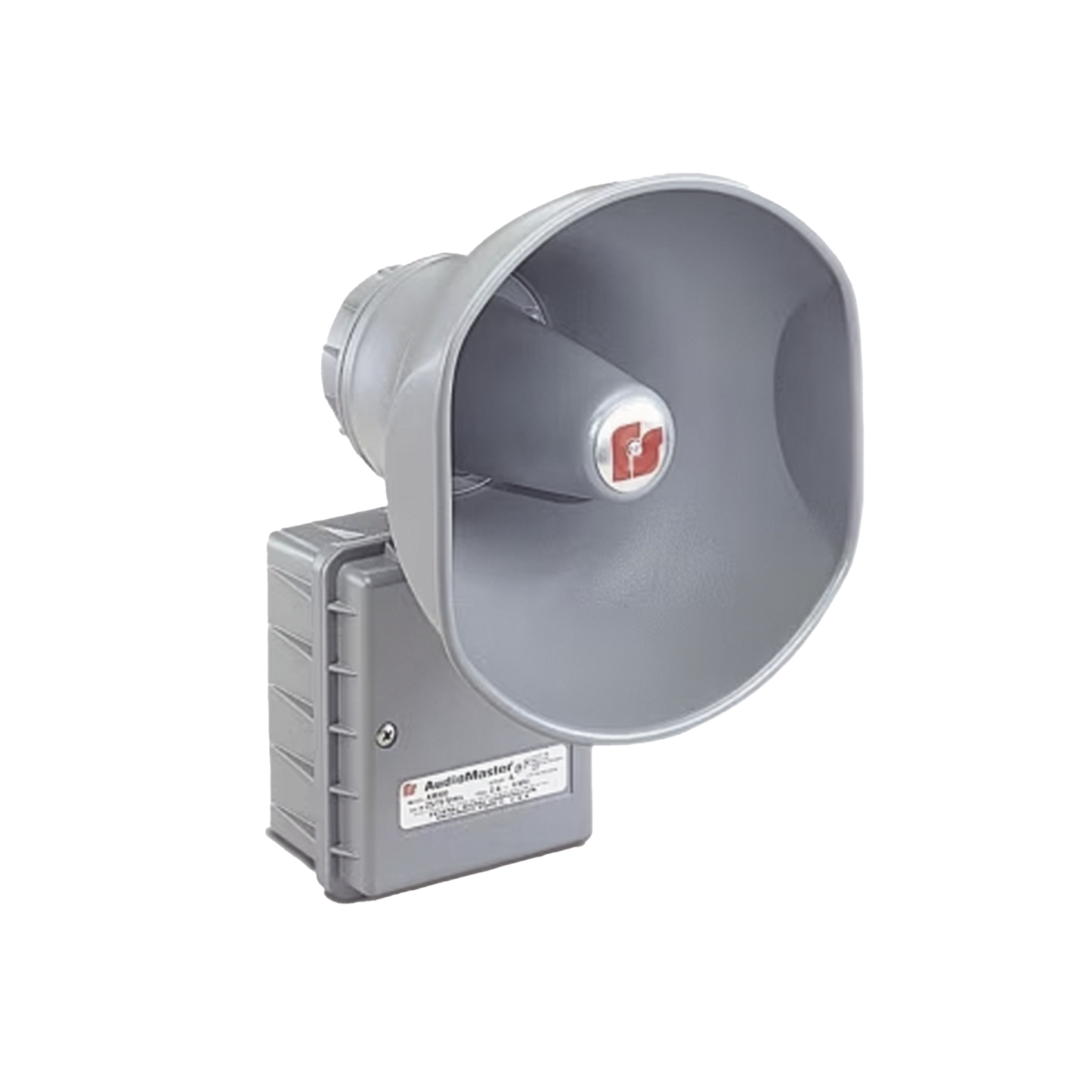 AudioMaster® Altavoz de bocina reentrante para megafonía y anunciamiento publico, 30W de Potencia, Listado contra incendios UL, Color Gris