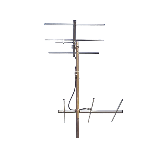 Juego de antena bidireccional, 3 elementos, 3 dB, Canal 12