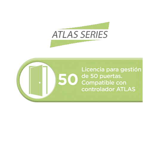 Licencia para 50 puertas compatible con controlador ATLAS