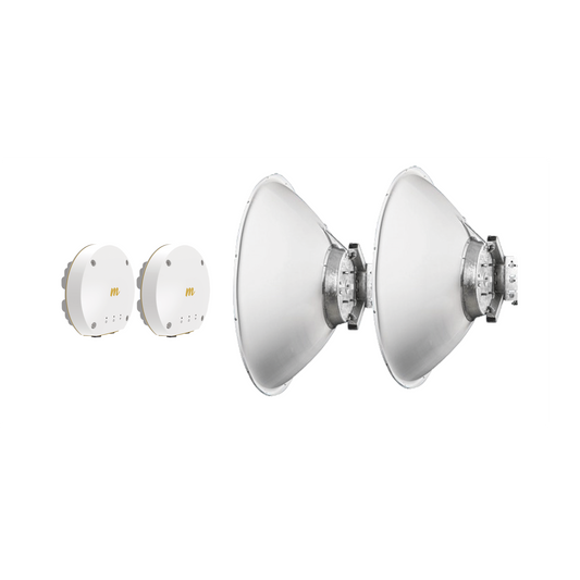 Kit de 2 radios B11 con 2 antenas JRMD120010/11RA, En frecuencia de 11 GHz,  incluye inyector POE, cable de alimentación  distancia de hasta el momento 80 km, sin interferencia e inmune al ruido.