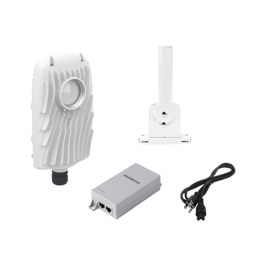 Kit de radios B5X, rango de frecuencia extendida (4.9 a 6.4 GHz),  incluye inyector POE50V, cable de alimentación y montaje universal para tubo o poste o mástil