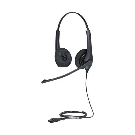 Jabra Biz 1500 Duo, auricular profesional con cancelación de ruido, ideal para contact center con conexión QD (1519-0157)