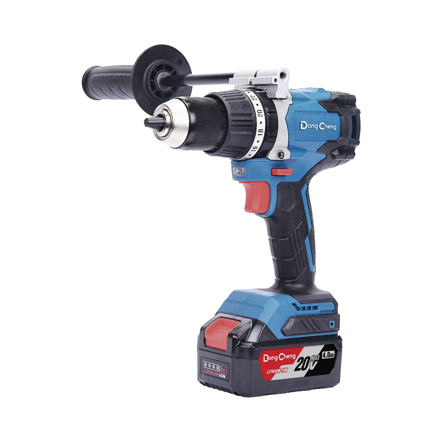 Rotomartillo / Taladro Inalámbrico sin carbones de 20V, incluye 2 Baterías de 4.0Ah, Cargador y Maletín.