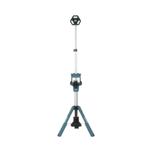 Lampara con Torre para Iluminación Inalambrica con tres Cabezales Multidireccionales , se extiende hasta 2.2 metros, Utiliza batería LXT® Litioâ??Ion de 18V.