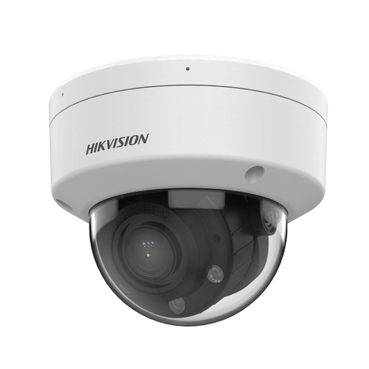 Domo IP 4 Megapíxel / Lente Motorizado 2.8 a 12 mm / Dual Light (30 mts IR + 30 mts Luz Blanca) / ACUSENSE Lite / Microfono Integrado / Exterior IP67 / IK08 / WDR 120 dB / PoE  / Micro SD