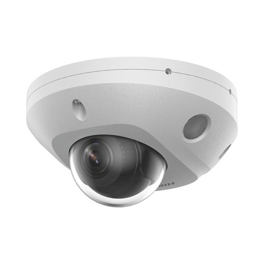 [Dual Light + 2 Micrófonos Integrados] Mini Domo IP 4 Megapixel / Lente 2.8 mm / 30 mts Luz Blanca + 30 mts IR / ACUSENSE / Exterior IP67 / IK08 /  WDR 120 dB / PoE / ONVIF / MicroSD / ACUSEARCH