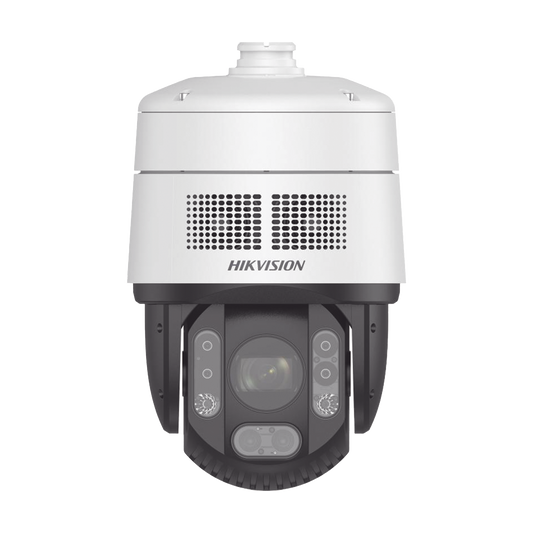 [ PROTECCIÓN ACTIVA ] Domo PTZ IP 4 Megapixel / 32X Zoom / 200 mts IR / Potente Alerta Audible y Luz Estroboscópica hasta 100 Metros / ACUSENSE / IP67 / IK10 /  / Autoseguimiento 2.0 / Hi-PoE / DARKFIGHTER / Rapid Focus / Micro SD