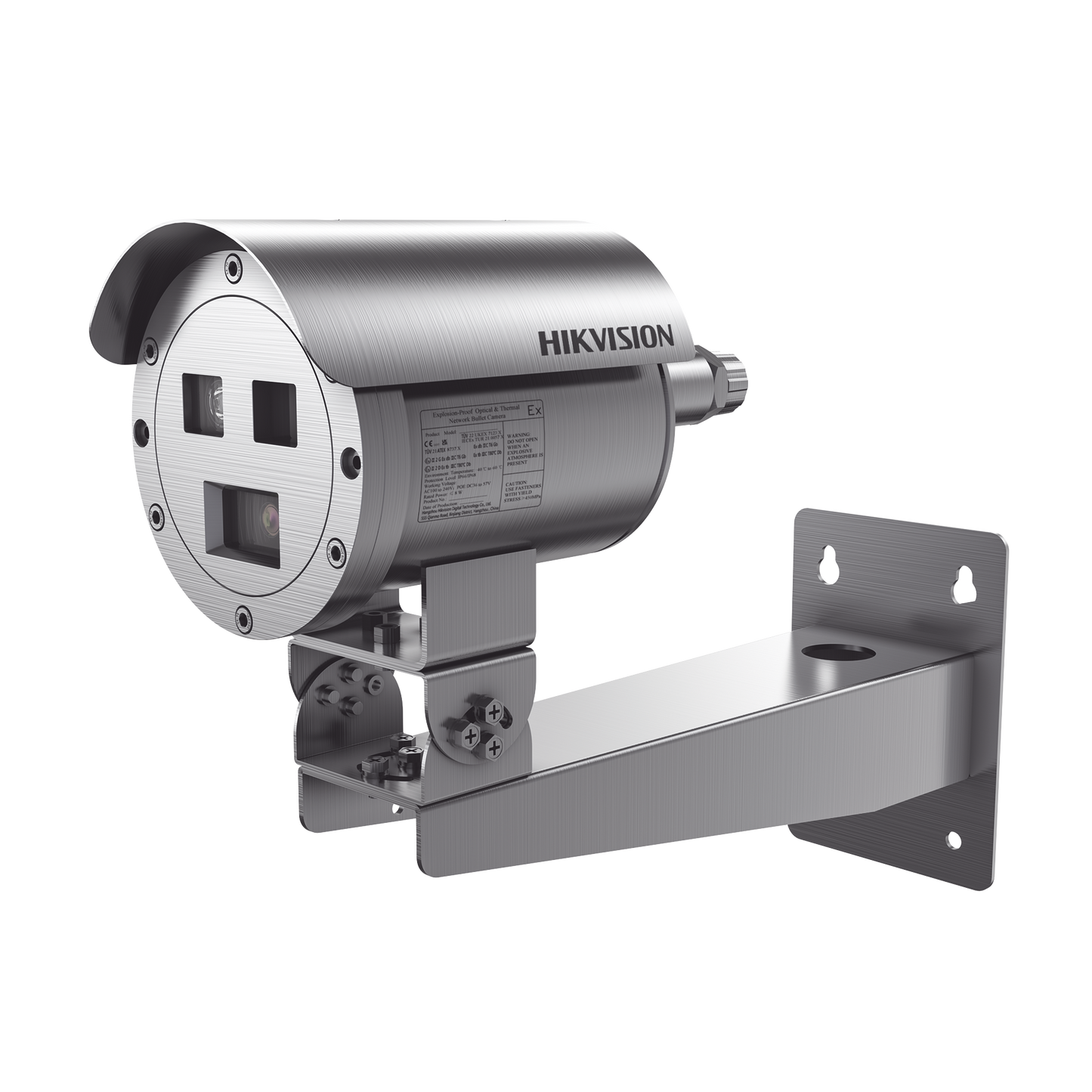 Bala IP Térmica Dual / Termico 9.7 mm (384 X 288) + Óptico 4 mm (4 MP) / Termométrica / Detección de Temperatura / IP68 / 30 mts IR / Antiexplosión / Anticorrosión