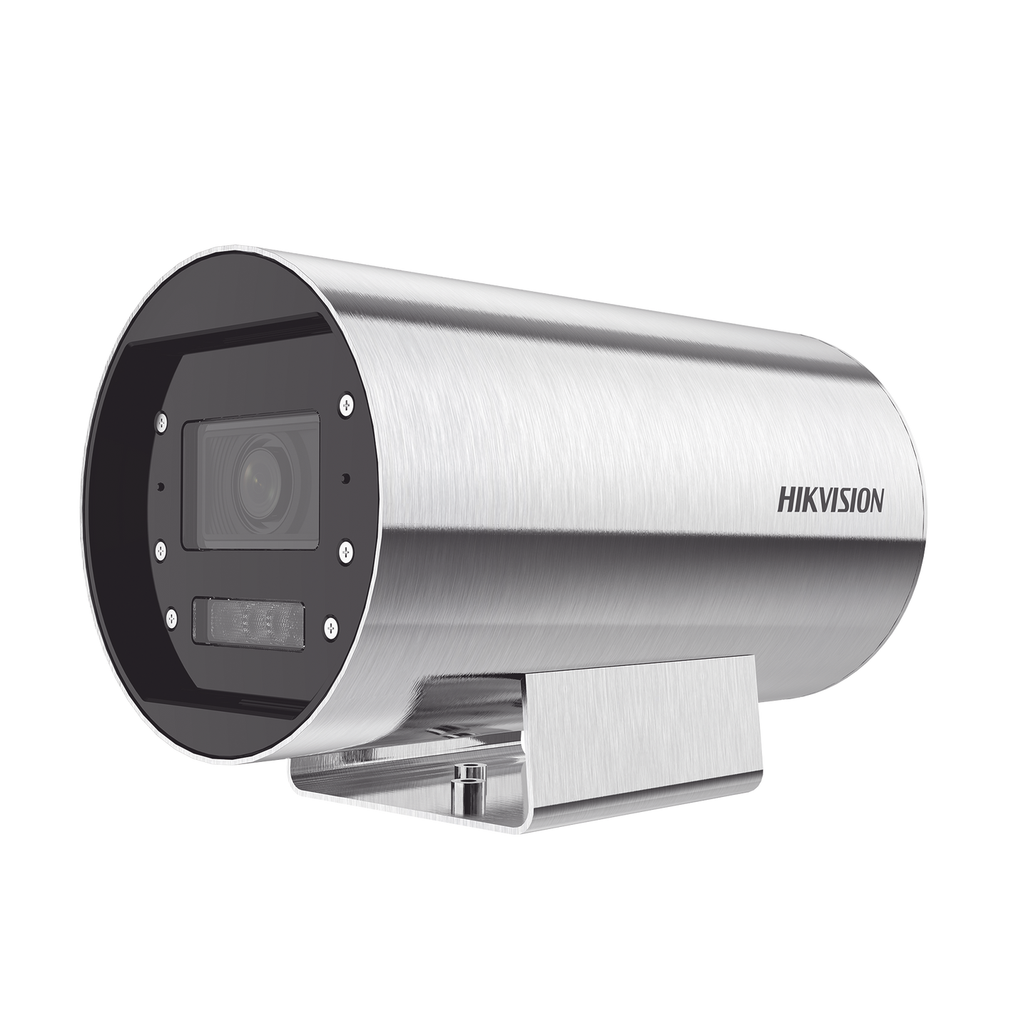 Bala IP 4 Megapixel / Lente Mot. 2.8 a 12 mm / Acero Inoxidable (304) / Altas Temperaturas (150°C) / Refrigeración por Agua / IP68 / Dual Light (30 mts IR + 20 mts Luz Blanca) / WDR 120 dB / ONVIF / PoE+ / Alarmas I/O / ACUSENSE
