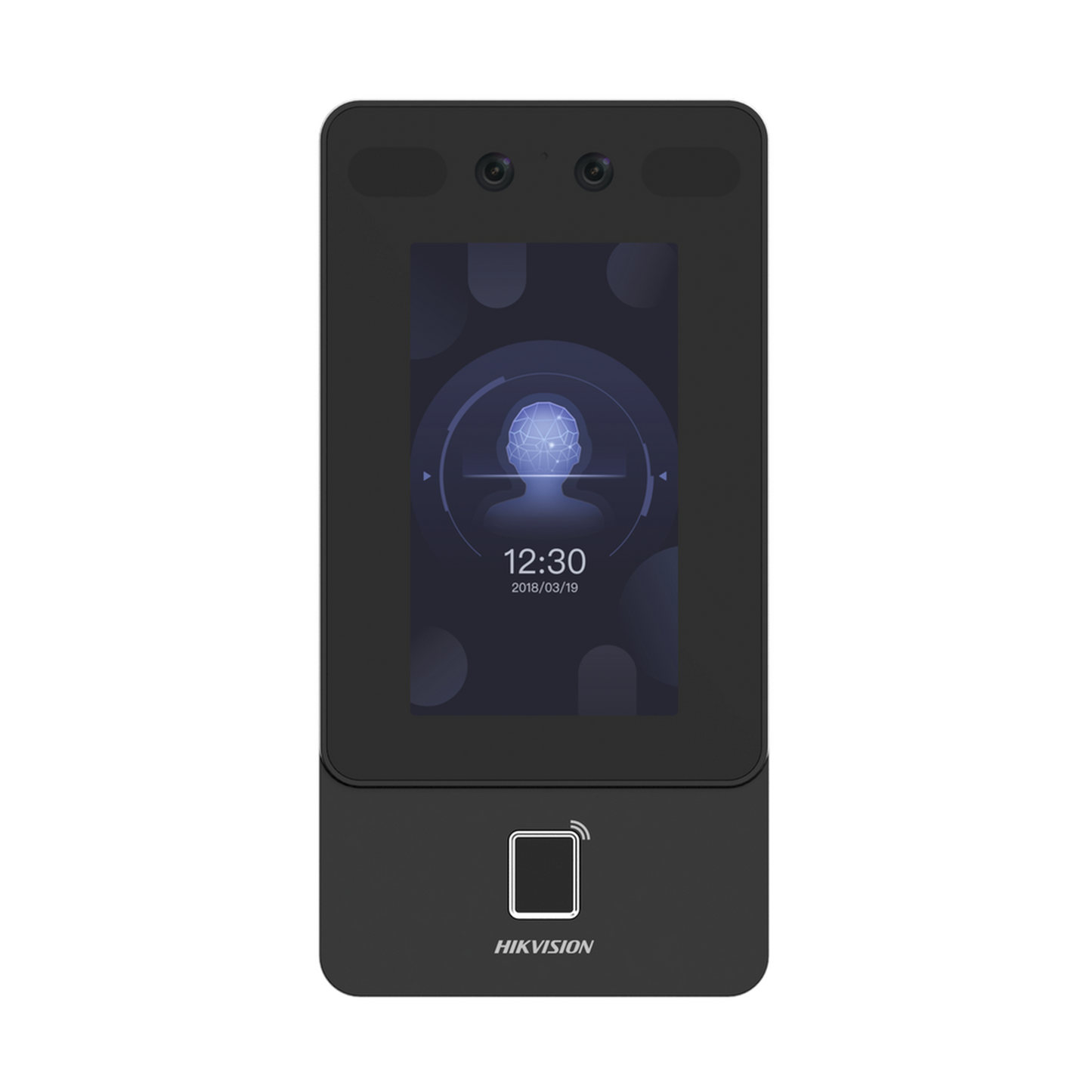 Terminal Min Moe PoE & WiFi de Reconocimiento Facial y Huella con Lector MIFARE / Exterior IP65  / Hasta 1.5 mts en Lectura de Rostro / Soporta P2P / 1,500 Rostros / 3,000 Huellas / Salida 12 Vcd para Chapa / PoE / SIP Estandar / HIK-IA