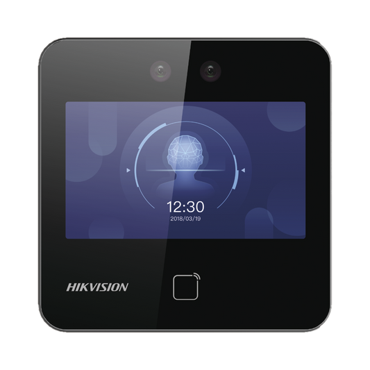 Terminal Min Moe WiFi / Touch de Reconocimiento Facial Ultra Rápido para ASISTENCIA y Control de ACCESO / 1500 Rostros y 3,000 tarjetas /  Lee códigos QR / Videoportero / Detección de Cubrebocas / SIP Estandar / HIK-IA