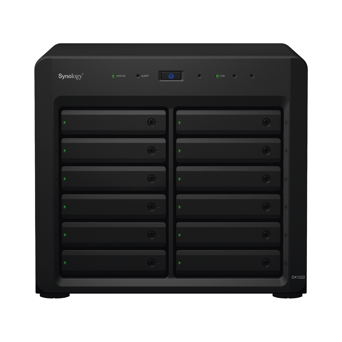Unidad de Expansión Synology DX1222 | 12 Bahías para HDD/SSD SATA 3.5" o 2.5" | Intercambio en Caliente | Puerto Mini-SAS HD | Garantía de 5 Años.