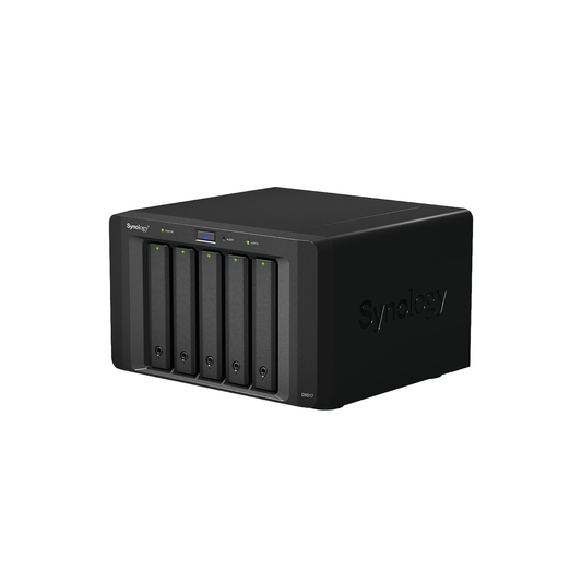 Unidad de Expansión Synology DX517 | 5 Bahías SATA HDD/SSD 3.5" y 2.5" | Puerto eSATA | Diseño Hot-Swap | Compatible con DS1517+ y DS1817+.