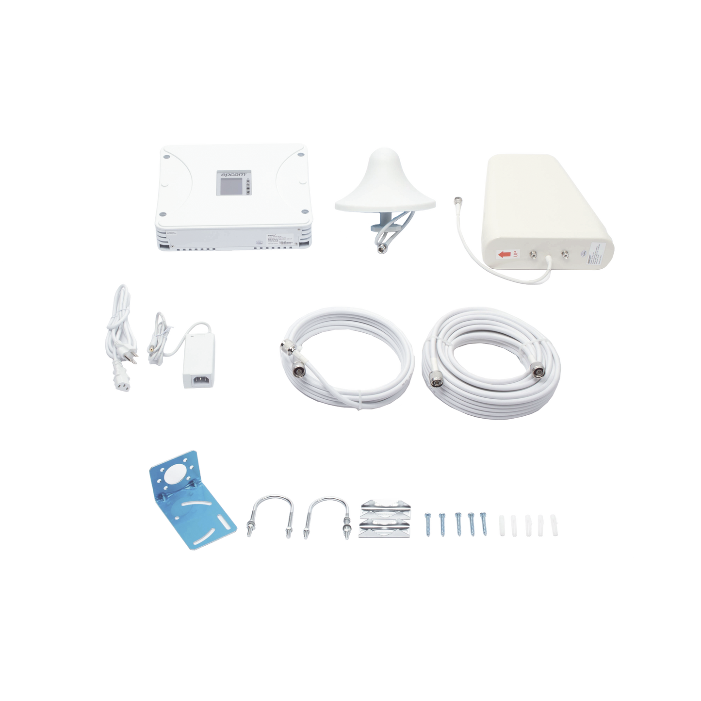Kit Amplificador de Señal Celular 5G, 4G, 3G, VoLTE y Voz convencional. Funciona con Todos los Operadores. Soporta Múltiples Dispositivos y Tecnologías. Hasta 900 m² de Cobertura