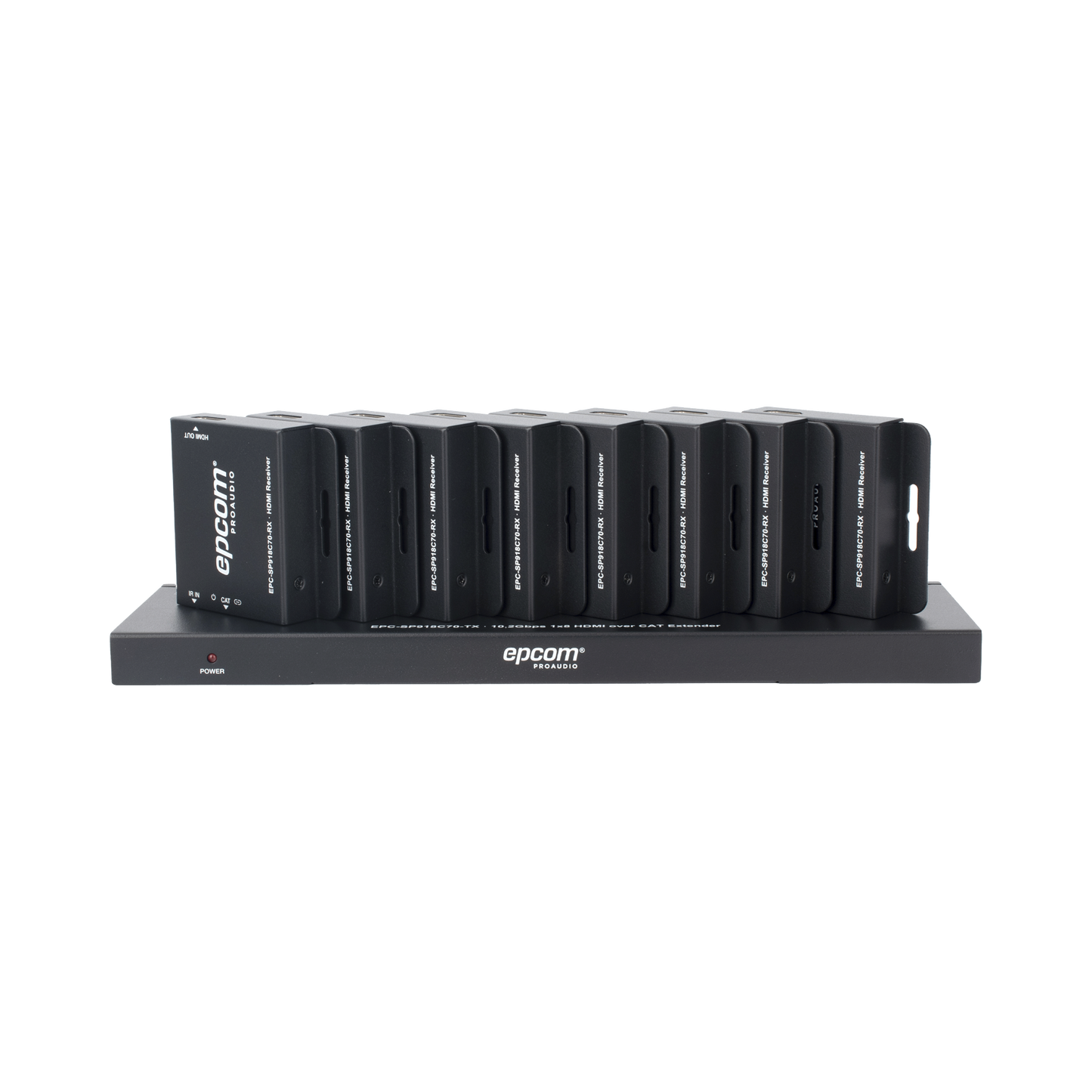 Splitter HDMI 1x8 | Extensor HDMI | 4K@30Hz 40m | 1080p@60Hz 70m | Función PoC |  4:4:4