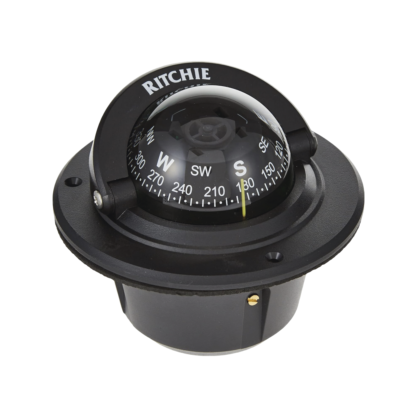 Brújula serie Explorer en color negro, con iluminación nocturna color verde.