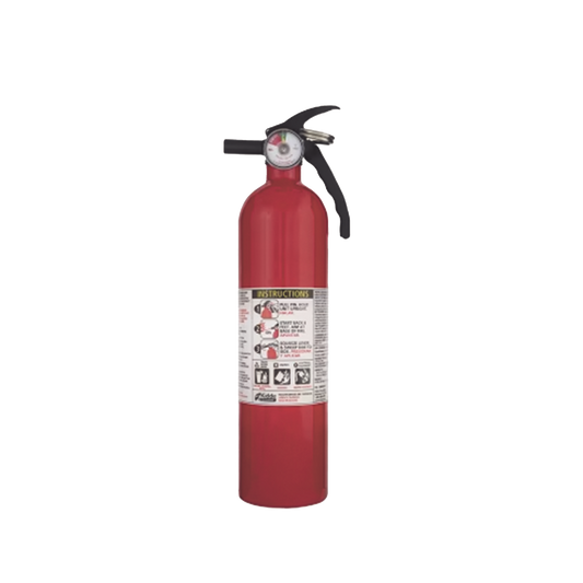 Extintor Desechable de Polvo Químico Seco â?? Fuegos Clase A, B y Câ?? SOPORTE PLASTICO â?? Pieza de 2.5 lb
