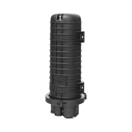 Caja de Distribución de Fibra Óptica Vertical tipo Domo, hasta 96 empalmes, Exterior, IP68