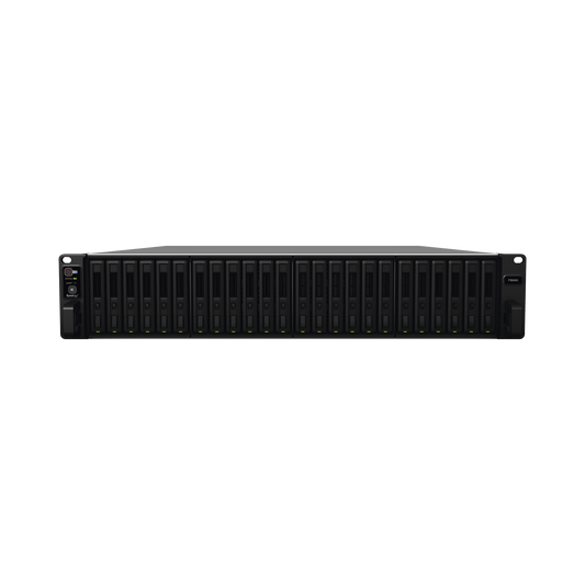 Servidor All-Flash Synology FlashStation FS6400 | 24 Bahías SAS-SATA | Dual Intel Xeon Silver 4110 | 32GB DDR4 ECC RDIMM | 10GbE | Escalable hasta 72 Unidades.