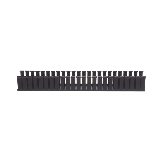 Canaleta Ranurada de PVC sin Tapa, Tipo G, 108 mm de Ancho, 104.1 mm de Alto y 1828.8 mm de Largo, Color Negro