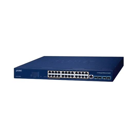 Switch PoE Administrable Capa 3, 24 Puertos Gigabit, Hasta 480 W, 8 Puertos 802.3bt, 16 Puertos 802.3at, 4 Puertos SFP 10G