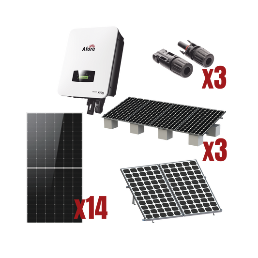 Kit Solar Interconexion  / 8kW  220Vca / Inversor AFORE / Montaje Incluido