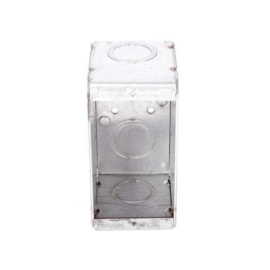 Caja (Chalupa )  Multigang de 1 Gang/ Profundidad de  2-1/2"/ 8 TKO (1/2" y 3/4").