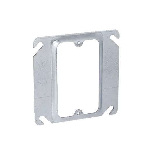 Sobretapa Cuadrada de 4" de Acero Galvanizado con realce de 1/4".