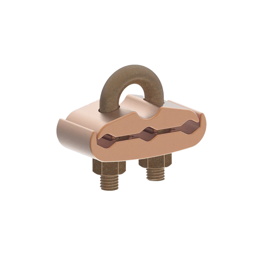 Conector Mecánico para 3 Cables para Calibre  4 AWG  - 2/0 AWG  a Tubería de 3/8" o Varilla 5/8" - 3/4" Perno 3/8".