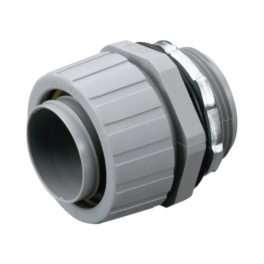 Conector Recto de Nylon de 1" para Tubería Liquidtight Polytuff.