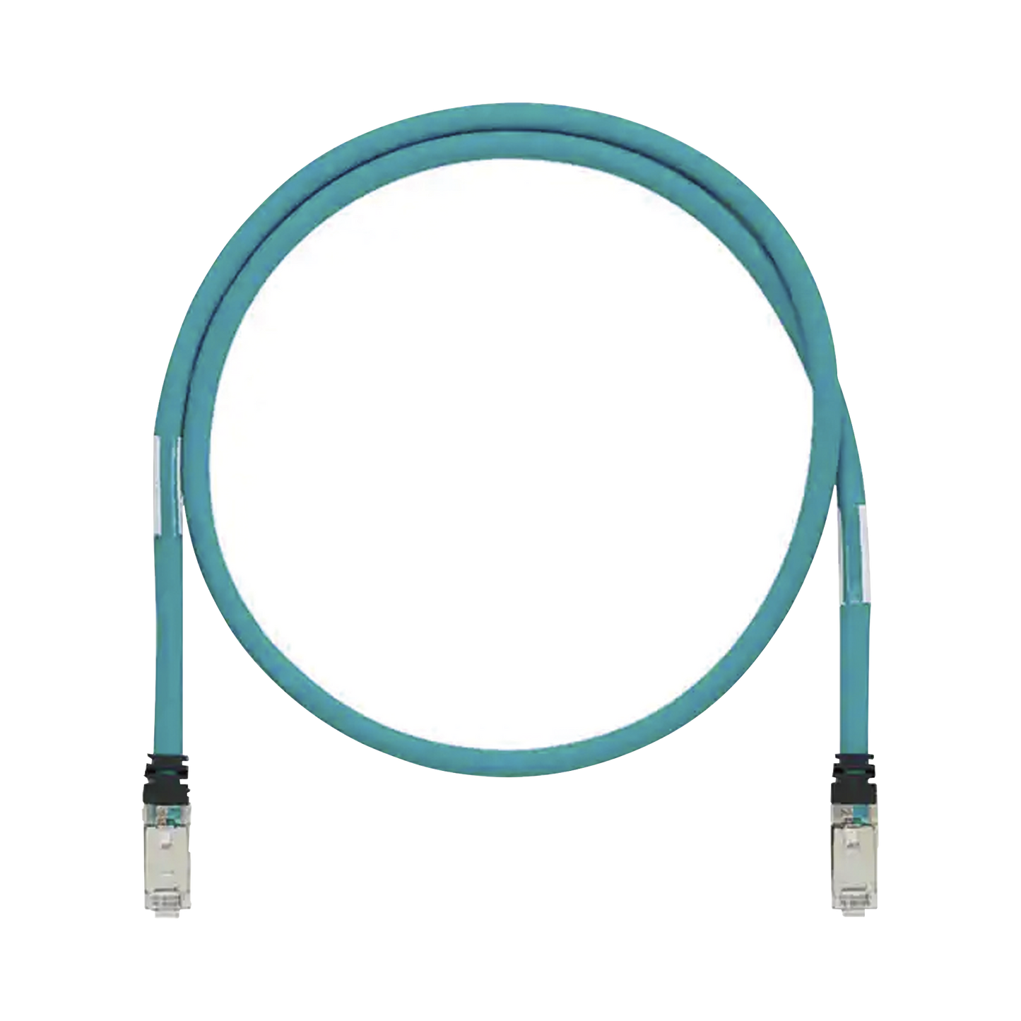 Patch Cord Cat6A de Grado Industrial 600V, Blindado SF/UTP, Calibre 26 AWG, Color Aqua, 5 Metros (16.40 Pies)