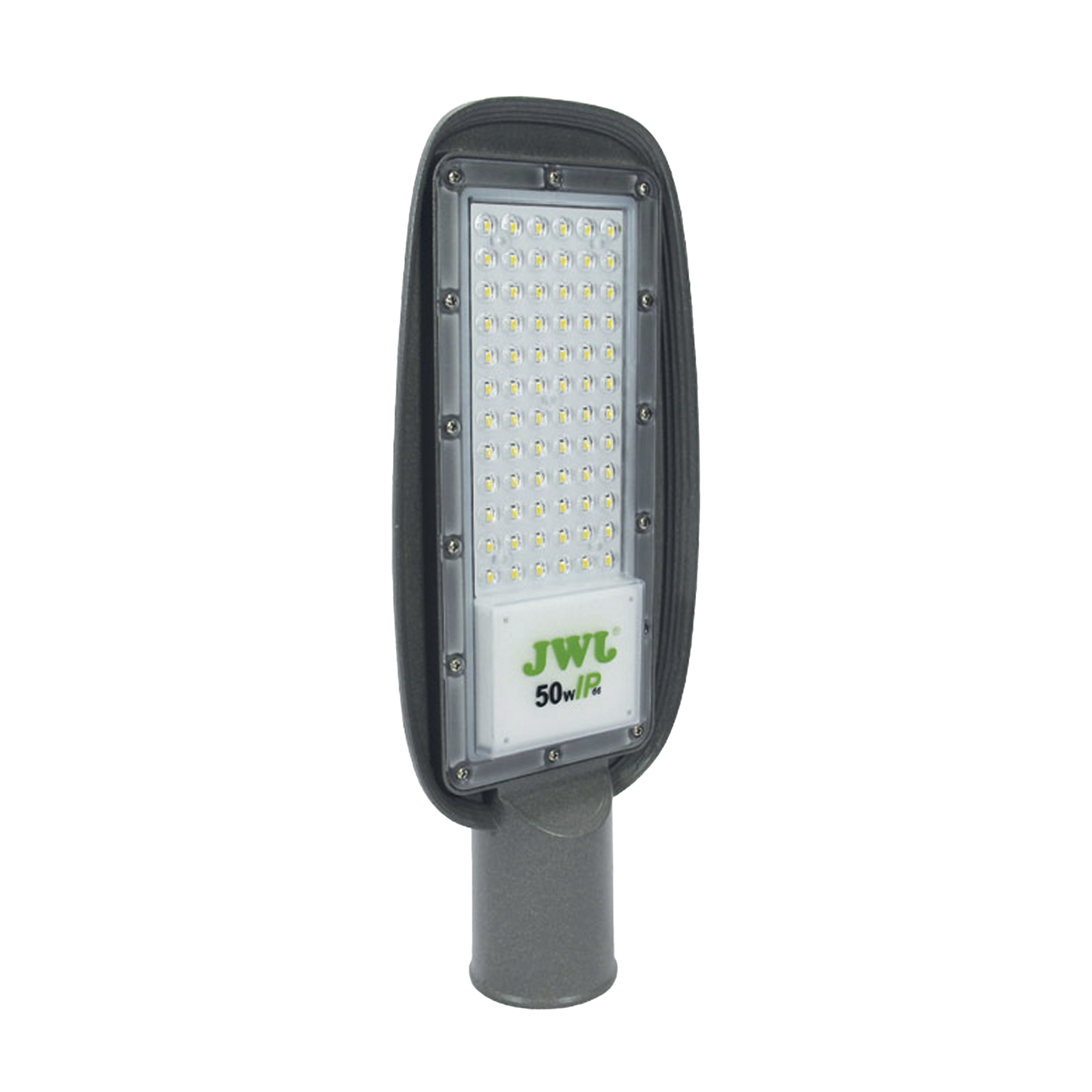 Luminaria LED de 50 W/ 100 - 265 V CA ~50/60 Hz / Fotocelda / Color Blanco/ Dimensiones 160 x 390 x 78 mm / Ángulo de Luz 135°.