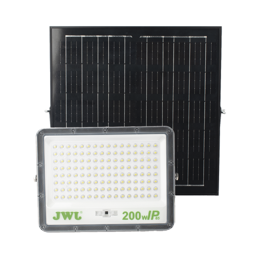 Reflector de 200 W con Panel Solar  /  Batería 3.2  V CD / T.C.C. 6 500 K / IP65.