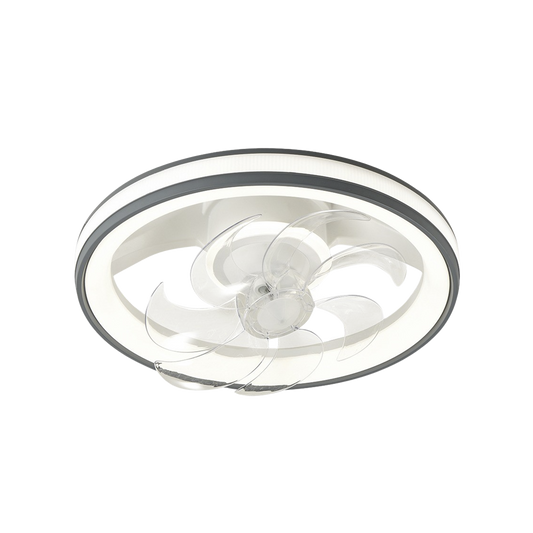 Ventilador de Techo con Luminario LED de  110 V CA 50/60 Hz /  88 W /4500 Lm / 6500 - 4 000 - 2 700 K /3 Tonos de Luz / 500 mm / 6 Velocidades / Dimeable /Color Blanco y Gris.