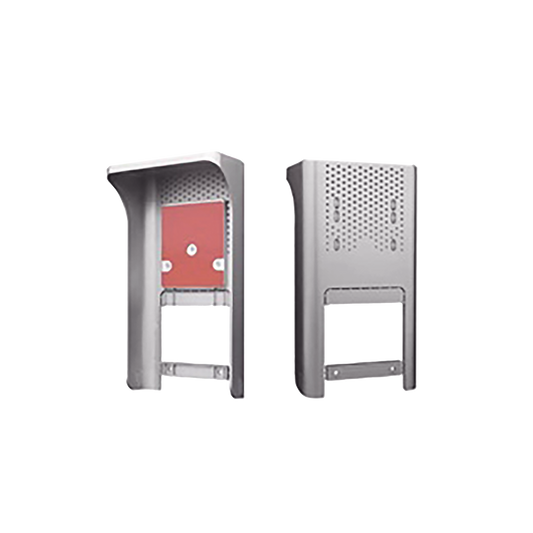 Cubierta o Housing Color Gris Para dispositivos de Control de Acceso / Medidas 250 x 133 x 80 mm /Compatible con Teclados, Videoporteros, Biométricos, Etc.