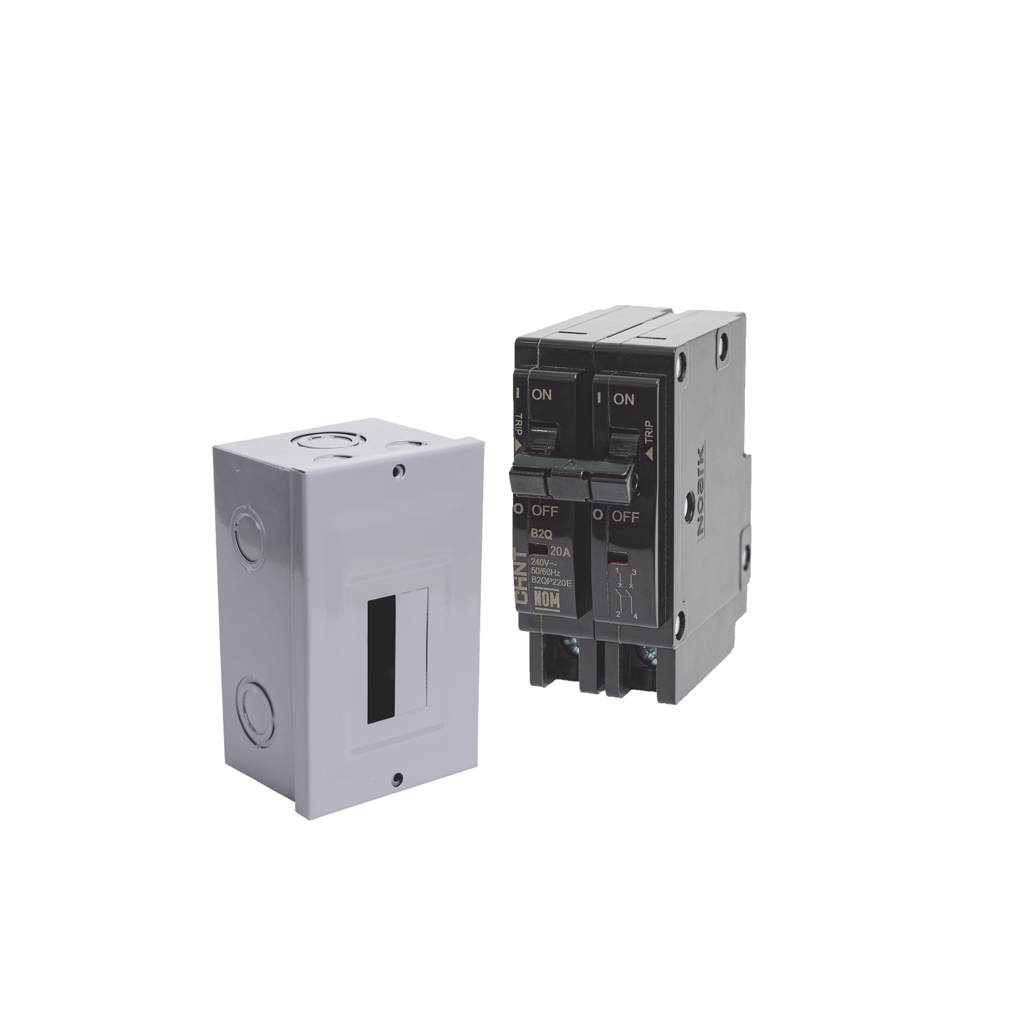 Kit Centro de Carga para sobreponer con 1 Interruptor Térmico de 2 Polos, 30Amp 120/240Vca 10kA.