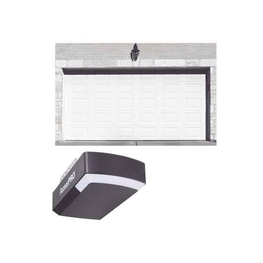 KIT COMPLETO Puerta D/ Garage 9x7 Pies / Cuadro Corto / Color blanco / Insulada / Incluye Motor FS1000APPRT / 1/2HP / Fuerte/Silencioso/Luz LED/Motor DC .