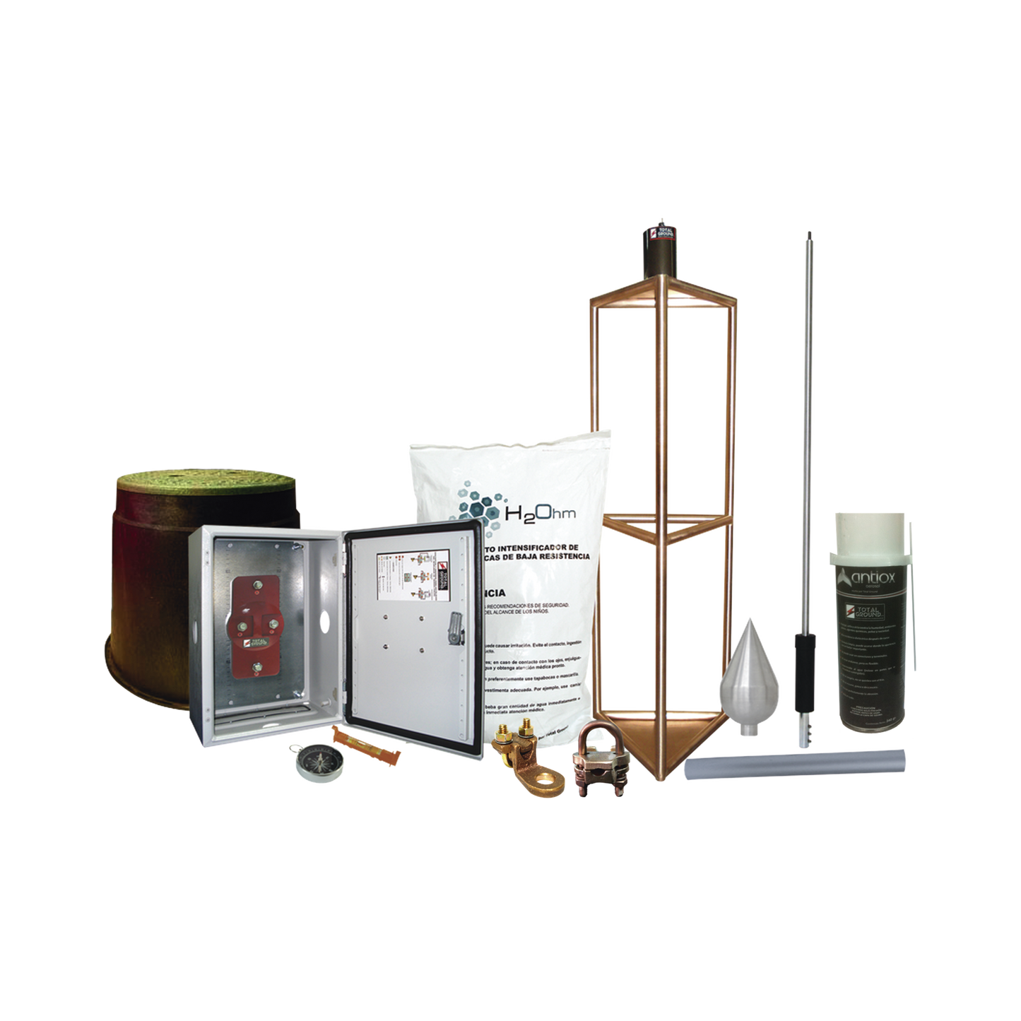 Kit Pararrayo con Accesorios de Instalación en Torre para Protección de 300 m de Diámetro.e