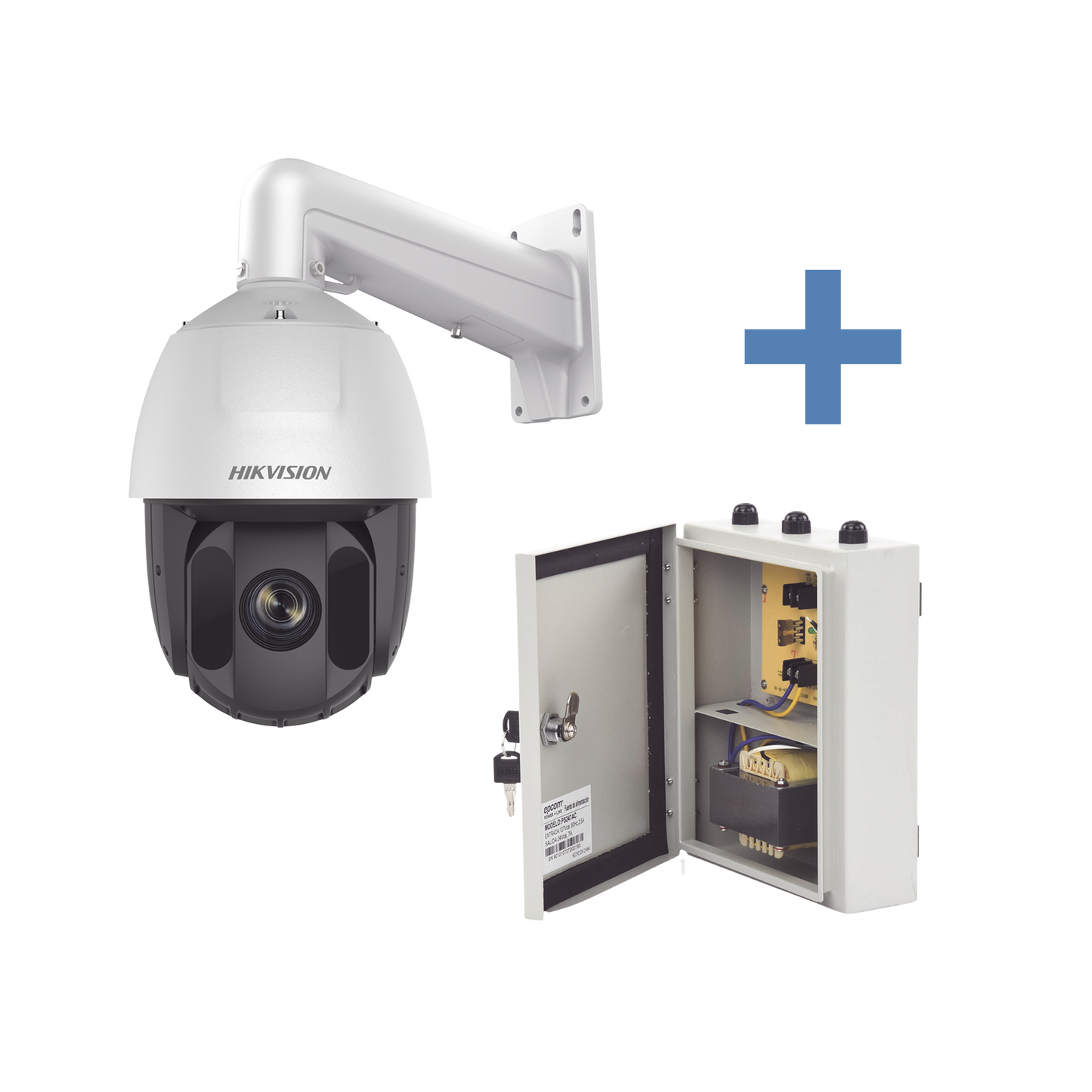 Kit básico con cámara domo modelo : DS-2AE5225TI-A(E) + fuente de alimentación para intemperie modelo : PS247AC