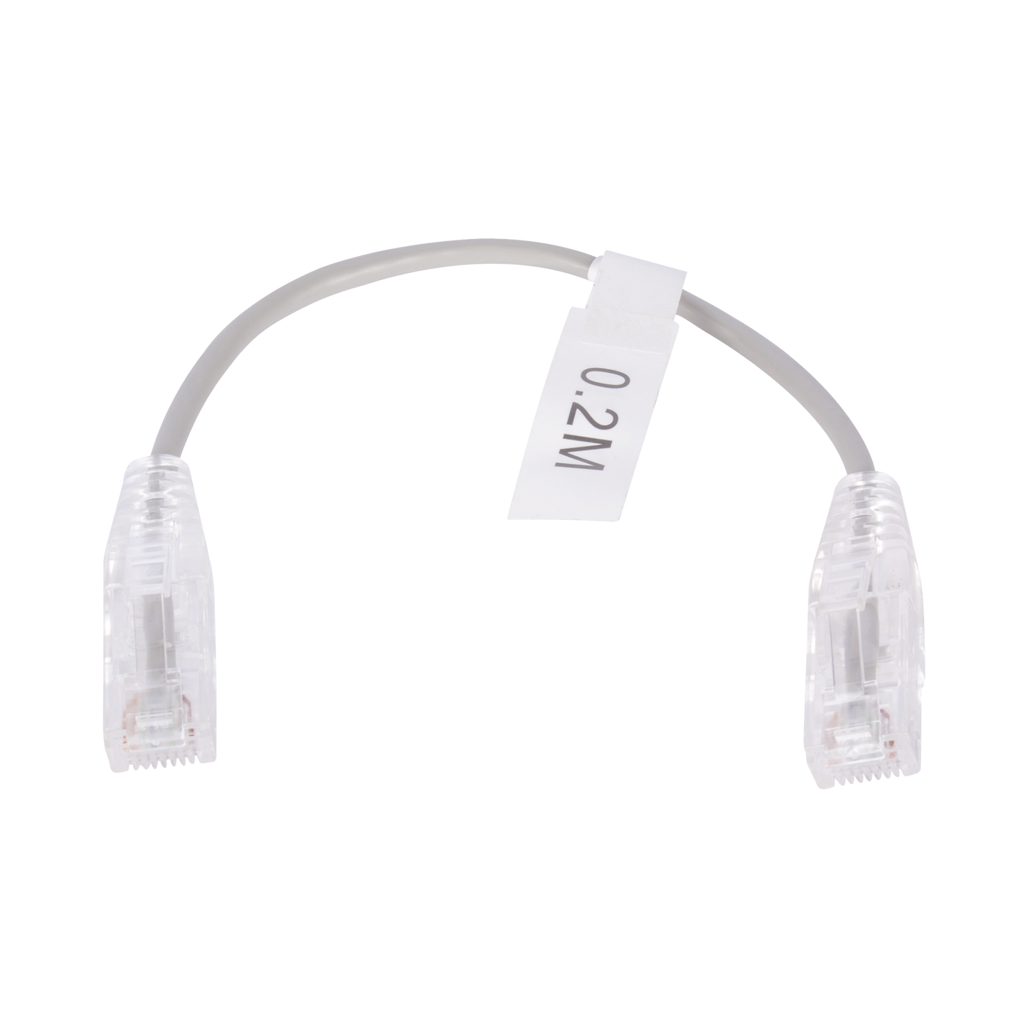 Cable de Parcheo Slim UTP Cat6 - 20 cm (7.87 Pulgadas) Gris Diámetro Reducido (28 AWG)